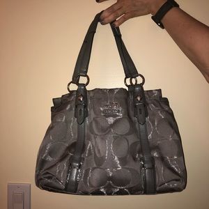 Coach gray shoulder bag